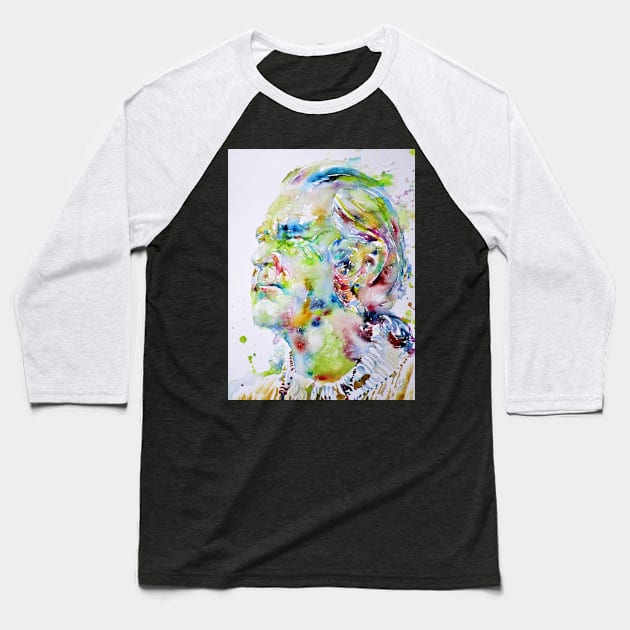 TIMOTHY LEARY watercolor portrait .1 Baseball T-Shirt by lautir